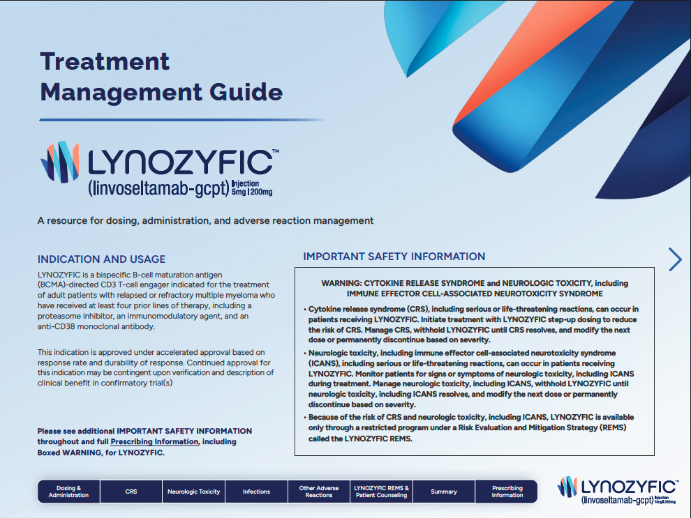 Resources - LYNOZYFIC™ (linvoseltamab-gcpt)